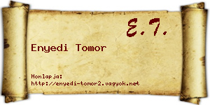 Enyedi Tomor névjegykártya